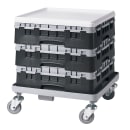 Cambro 16S318110 Camrack® Glass Rack w/ (16) Compartments - (1) Gray Extender, Black thumbnail 2