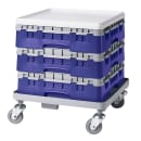 Cambro 16S318186 Camrack® Glass Rack w/ (16) Compartments - (1) Gray Extender, Navy Blue thumbnail 2