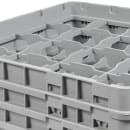 Cambro 16S800151 Camrack® Glass Rack w/ (16) Compartments - (4) Gray Extenders, Soft Gray thumbnail 5