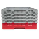 Cambro 16S800163 Camrack® Glass Rack w/ (16) Compartments - (4) Gray Extenders, Red thumbnail 2