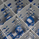 Cambro 16S900168 Camrack® Glass Rack w/ (16) Compartments - (4) Gray Extenders, Blue thumbnail 5