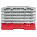 Cambro 16S958163 Camrack® Glass Rack w/ (16) Compartments - (5) Gray Extenders, Red thumbnail 2