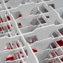 Cambro 16S958163 Camrack® Glass Rack w/ (16) Compartments - (5) Gray Extenders, Red thumbnail 5