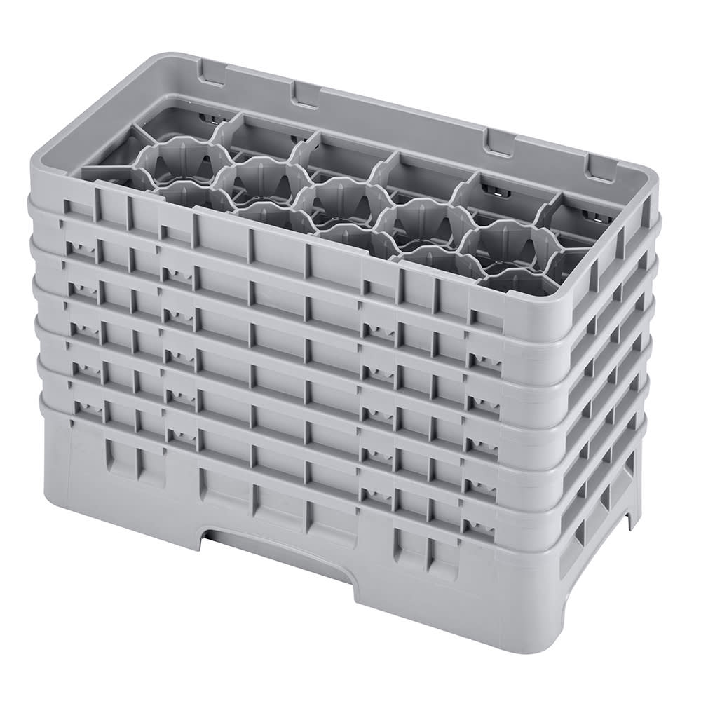 Cambro 17HS1114151 Camrack Glass Rack - (6)Extenders, 17 Compartment, Soft Gray