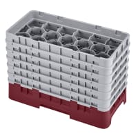 Cambro 17HS1114151 Camrack Glass Rack - (6)Extenders, 17 Compartment, Soft Gray thumbnail 2