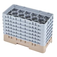 Cambro 17HS1114151 Camrack Glass Rack - (6)Extenders, 17 Compartment, Soft Gray thumbnail 3