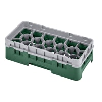 Cambro 17HS318151 Camrack Glass Rack with Extender - 17 Compartment, Soft Gray thumbnail 3