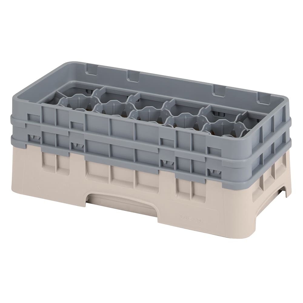 Cambro 17HS434184 Camrack Glass Rack - (2)Extenders, 17 Compartment, Beige