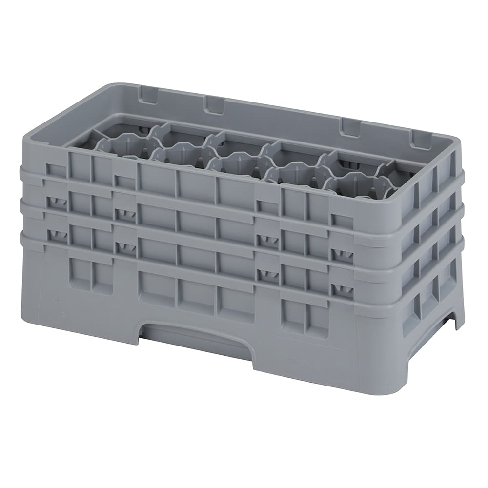 Cambro 17HS638151 Camrack Glass Rack - (3)Extenders, 17 Compartment, Soft Gray