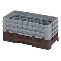 Cambro 17HS638416 Camrack Glass Rack - (3)Extenders, 17 Compartment, Cranberry thumbnail 3
