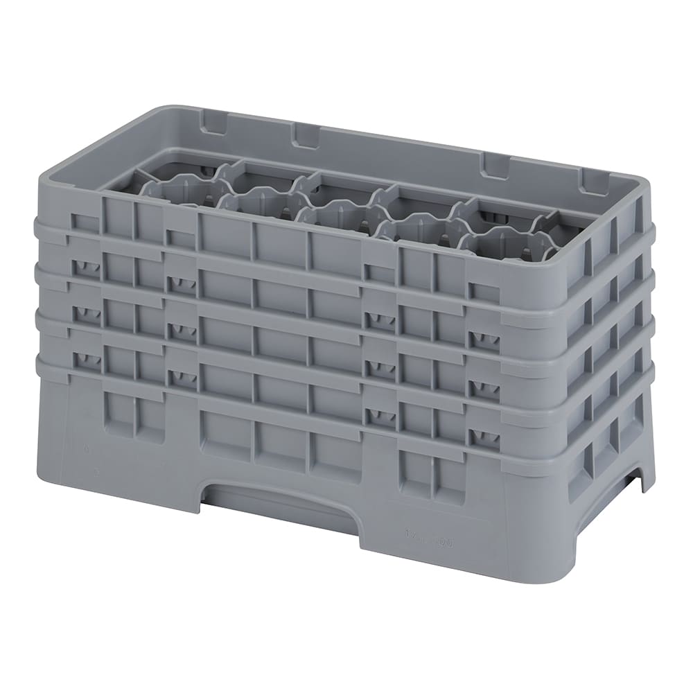 Cambro 17HS800151 Camrack Glass Rack - (4)Extenders, 17 Compartment, Soft Gray