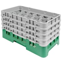 Cambro 17HS800186 Camrack Glass Rack - (4)Extenders, 17 Compartment, Navy Blue thumbnail 4