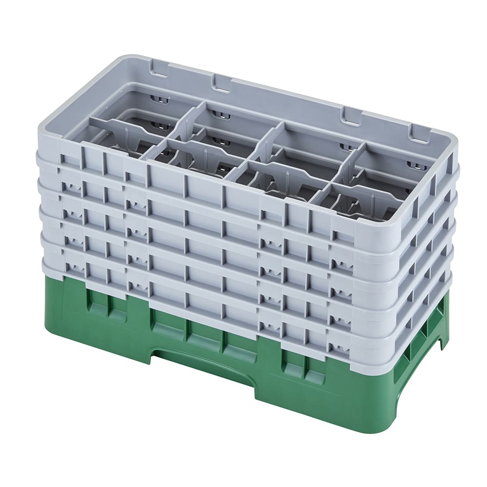 Cambro 17HS958119 Camrack Glass Rack - (5)Extenders, 17 Compartment, Sherwood Green