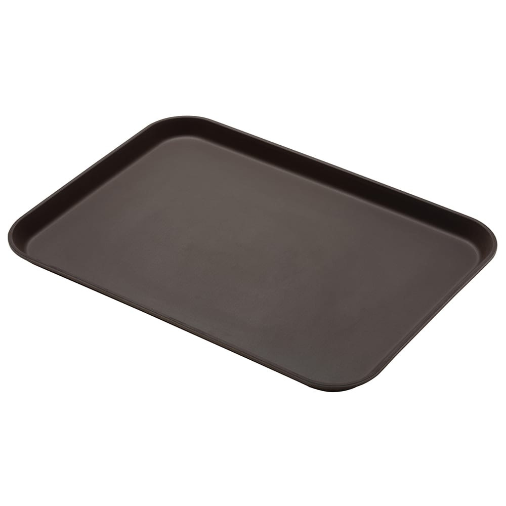 Cambro 1826CT-138 Rectangular Camtread Serving Tray - 17 13/16x25 11/16", Fiberglass, Tavern Tan