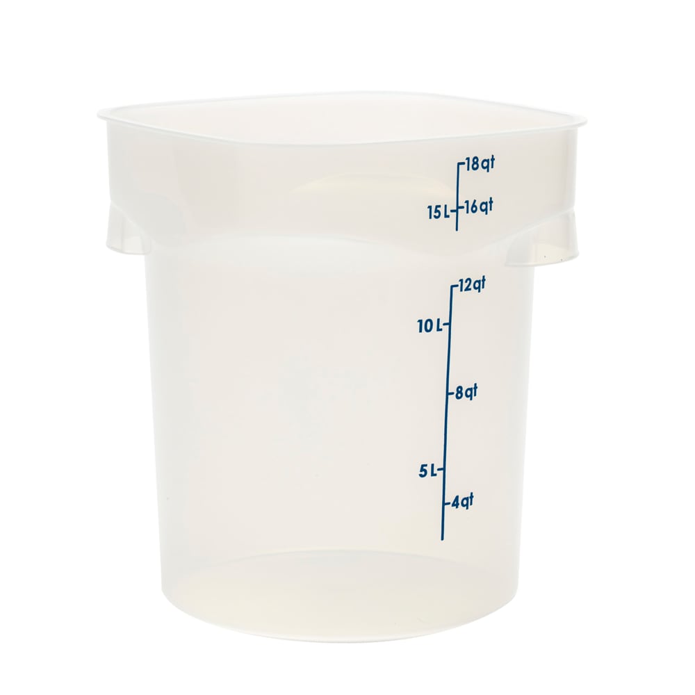 Cambro 18RFSPROPP190 18 qt CamRound® FreshPro Round Storage Container - Polypropylene, Translucent