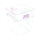 Cambro 18SFSCW441 18 qt Square Food Storage Container - CamSquare®, Allergen-Free, Polycarbonate, Clear thumbnail 2