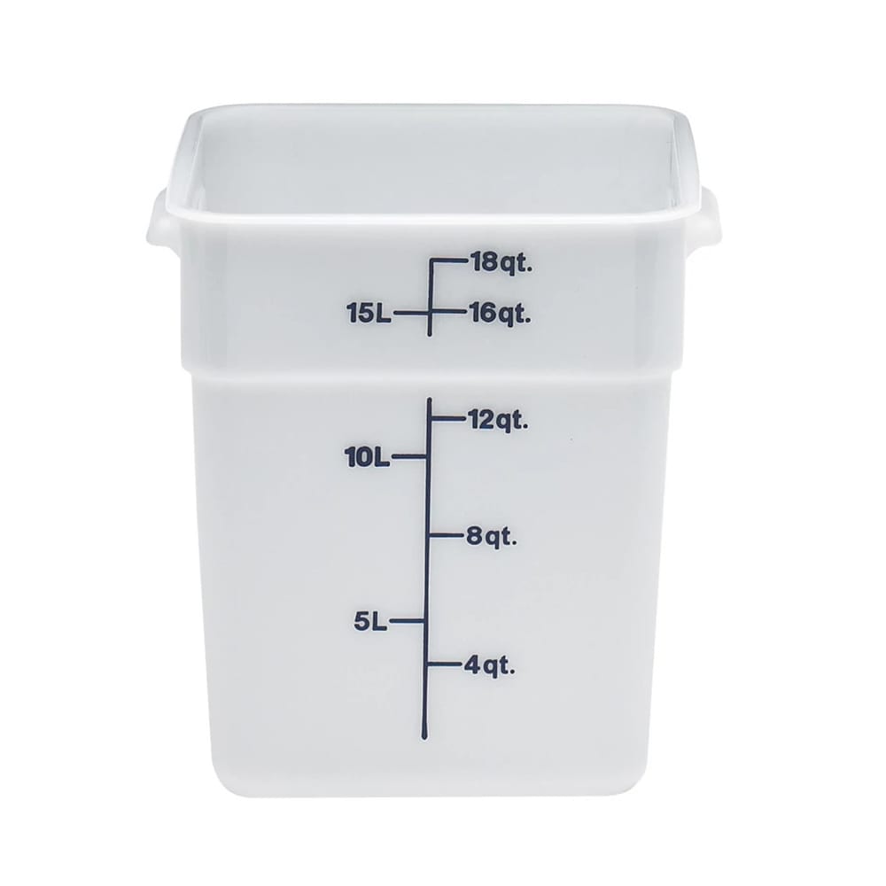 Cambro 18SFSP148 18 qt Square Food Storage Container - CamSquare®, Polyethylene, Natural White