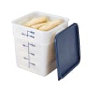 Cambro 18SFSP148 18 qt Square Food Storage Container - CamSquare®, Polyethylene, Natural White thumbnail 3