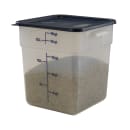 Cambro 18SFSPP190 18 qt Square Food Storage Container - CamSquare®, Polypropylene, Translucent thumbnail 2