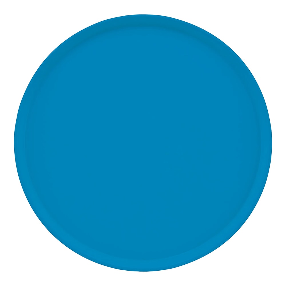 Cambro 1950105 19 1/2" Round Serving Camtray - Low-Profile, Fiberglass, Horizon Blue