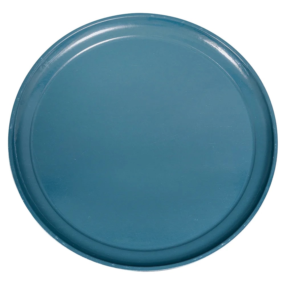 Cambro 1950401 19 1/2" Round Serving Camtray - Low-Profile, Fiberglass, Slate Blue