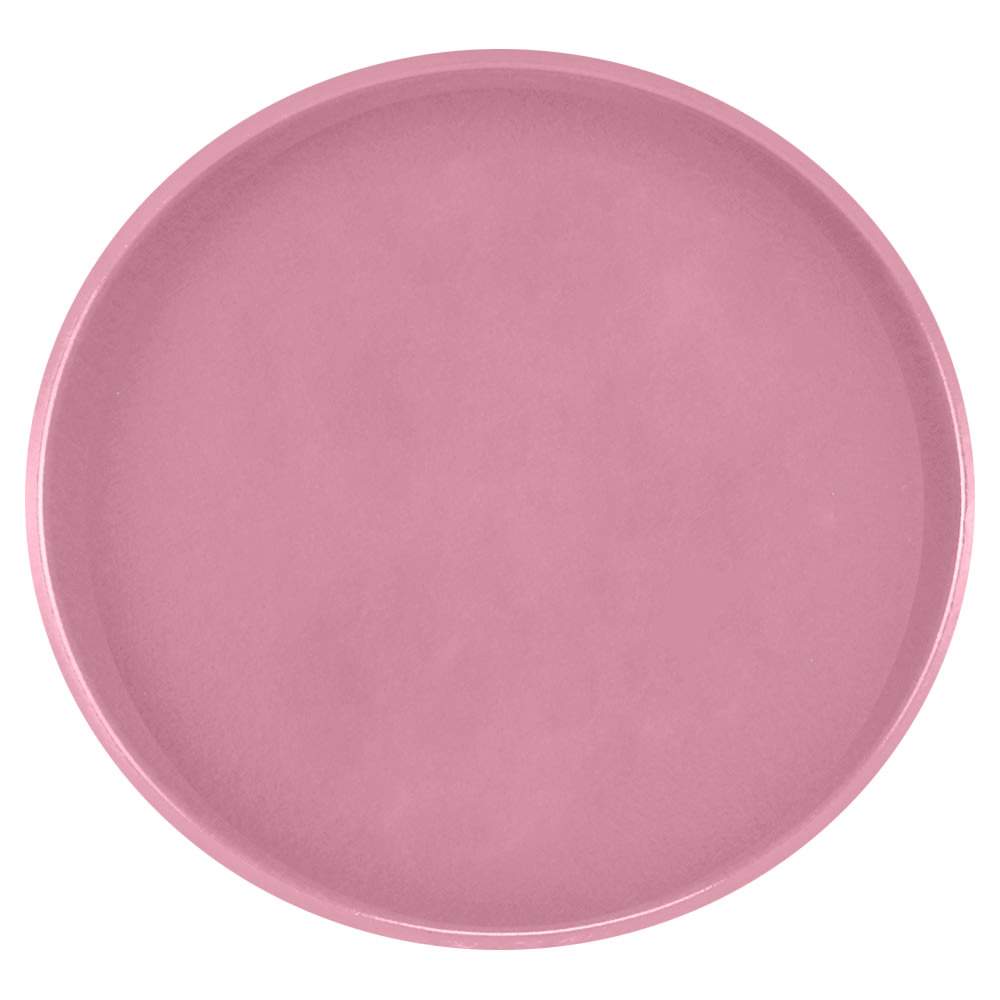 Cambro 1950409 19 1/2" Round Serving Camtray - Low-Profile, Fiberglass, Blush