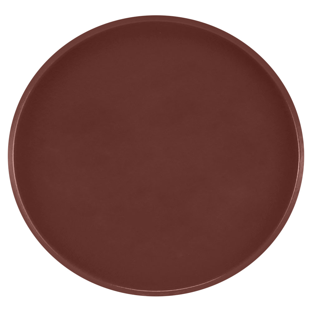 Cambro 1950501 19 1/2" Round Serving Camtray - Low-Profile, Fiberglass, Real Rust