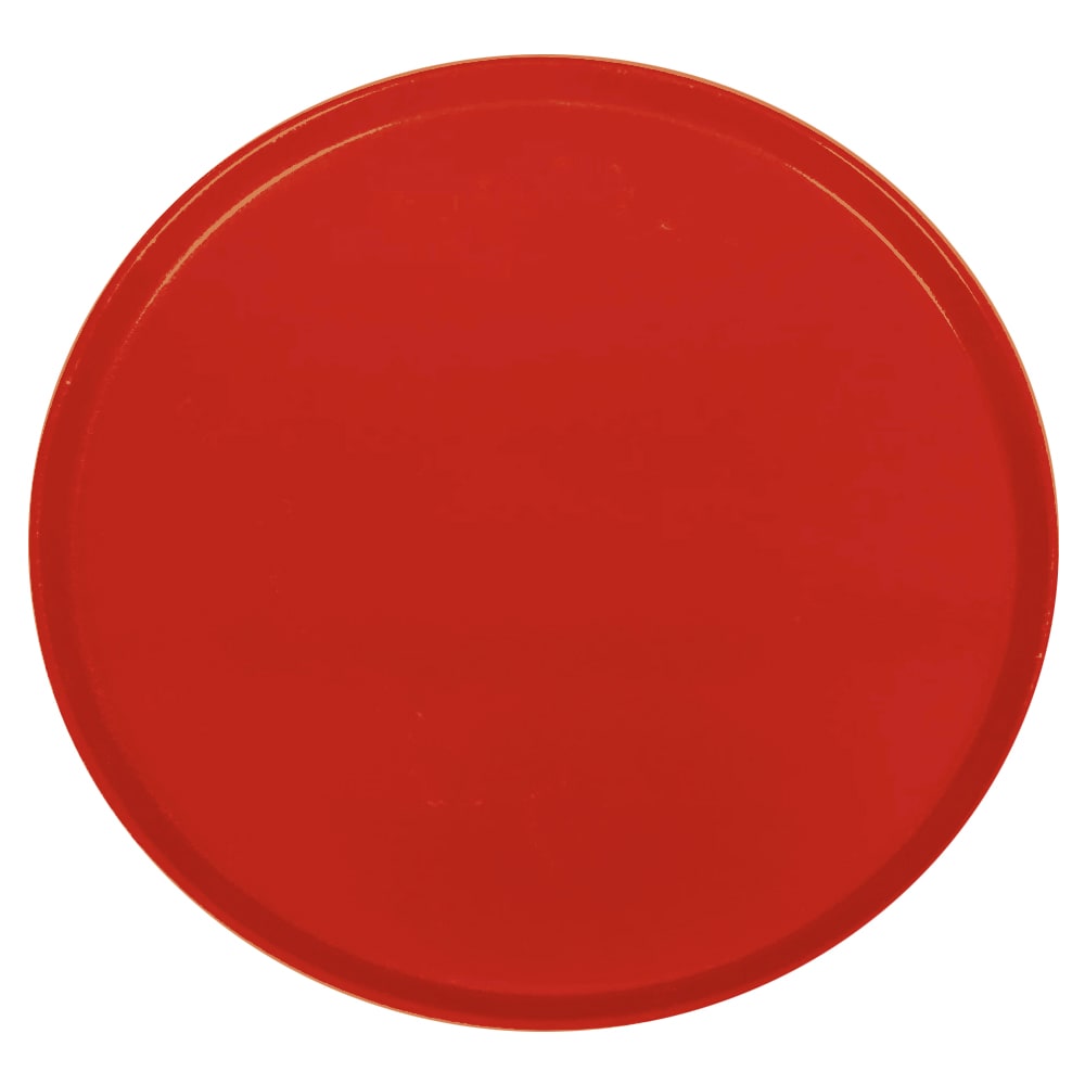 Cambro 1950521 19 1/2" Round Serving Camtray - Low-Profile, Fiberglass, Cambro Red