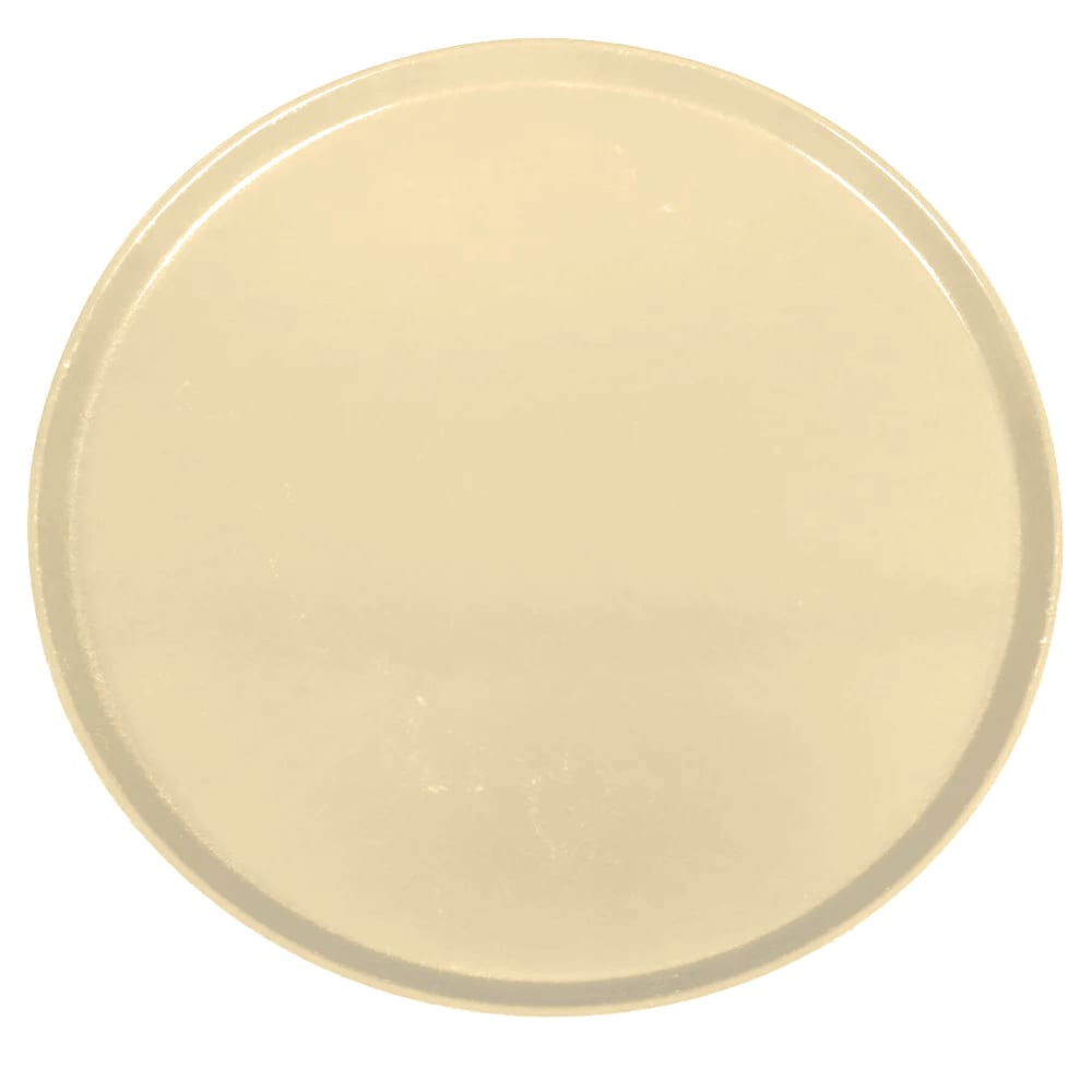 Cambro 1950537 19 1/2" Round Serving Camtray - Low-Profile, Fiberglass, Cameo Yellow