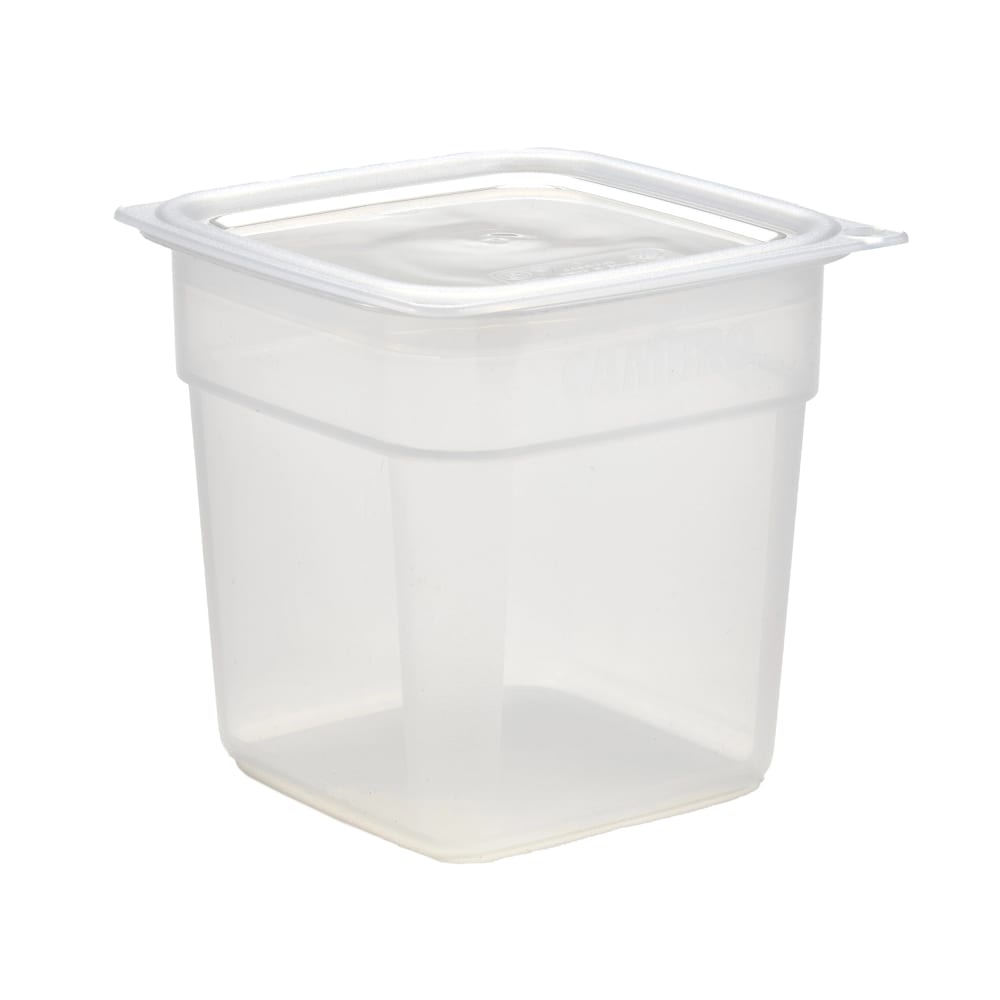 Cambro 1SFSPROPP190 1 qt FreshPro Square Food Storage Container - CamSquare®, Polypropylene, Translucent