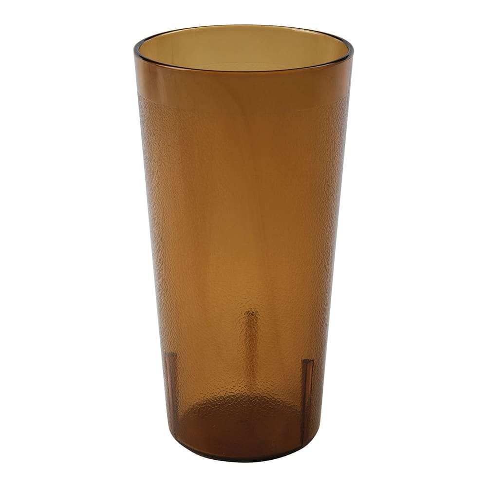 Cambro 2000P153 22 oz Amber Textured Plastic Tumbler