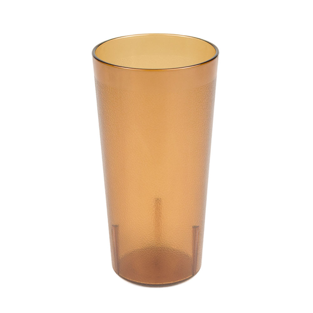 Cambro 2000P2153 22 oz Amber Textured Plastic Tumbler