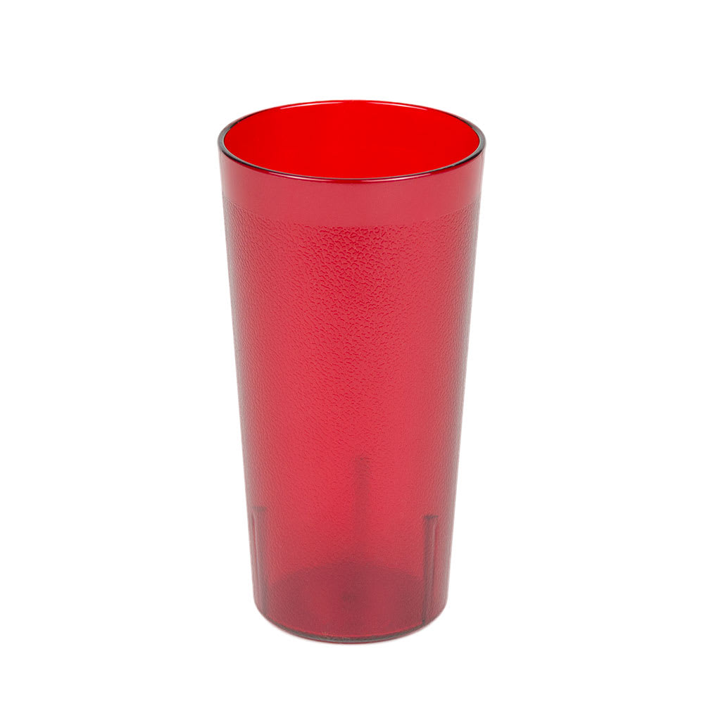 Cambro 2000P2156 22 oz Ruby Red Textured Plastic Tumbler