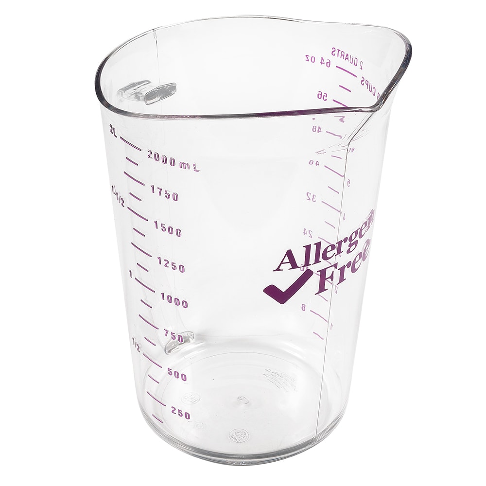Cambro 200MCCW441 Measuring Cup w/ 2 qt Capacity, Allergen-Free, Polycarbonate, Clear