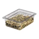 Cambro 20CWCHN135 Camwear Food Pan Cover - Half Size, Notched, Handle, Clear thumbnail 3