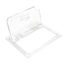 Cambro 20CWLN135 FlipLid Food Pan Cover - Half Size, Notched, Hinged, Clear thumbnail 4