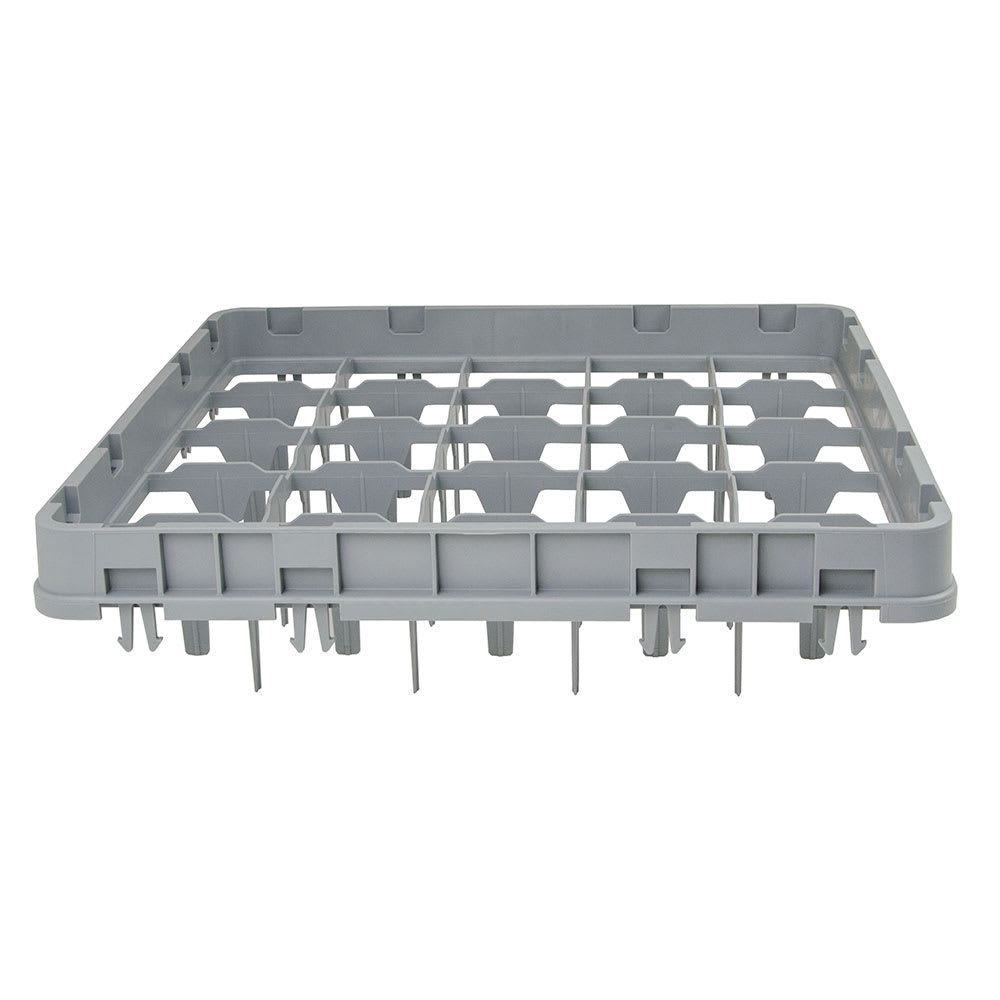 Cambro 20E2151 Full Size Glass Rack Extender w/ (20) Compartments - Half Drop, Soft Gray