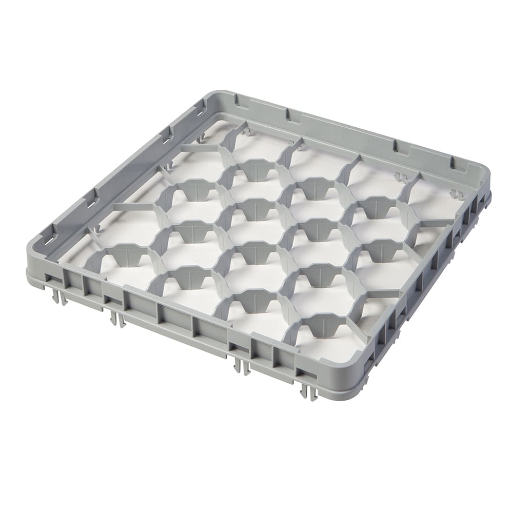 Cambro 20GE2151 Full Size Glass Rack Extender w/ (20) Compartments - Half Drop, Soft Gray