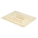 Cambro 20HPCH150 H-Pan Food Pan Cover - Half Size, Flat, Handle, Non-Stick, Amber thumbnail 2