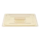 Cambro 20HPCH150 H-Pan Food Pan Cover - Half Size, Flat, Handle, Non-Stick, Amber thumbnail 3