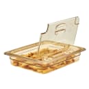 Cambro 20HPLN150 FlipLid Hot Food Pan Cover - Half Size, Notched, Hinged, Amber thumbnail 4