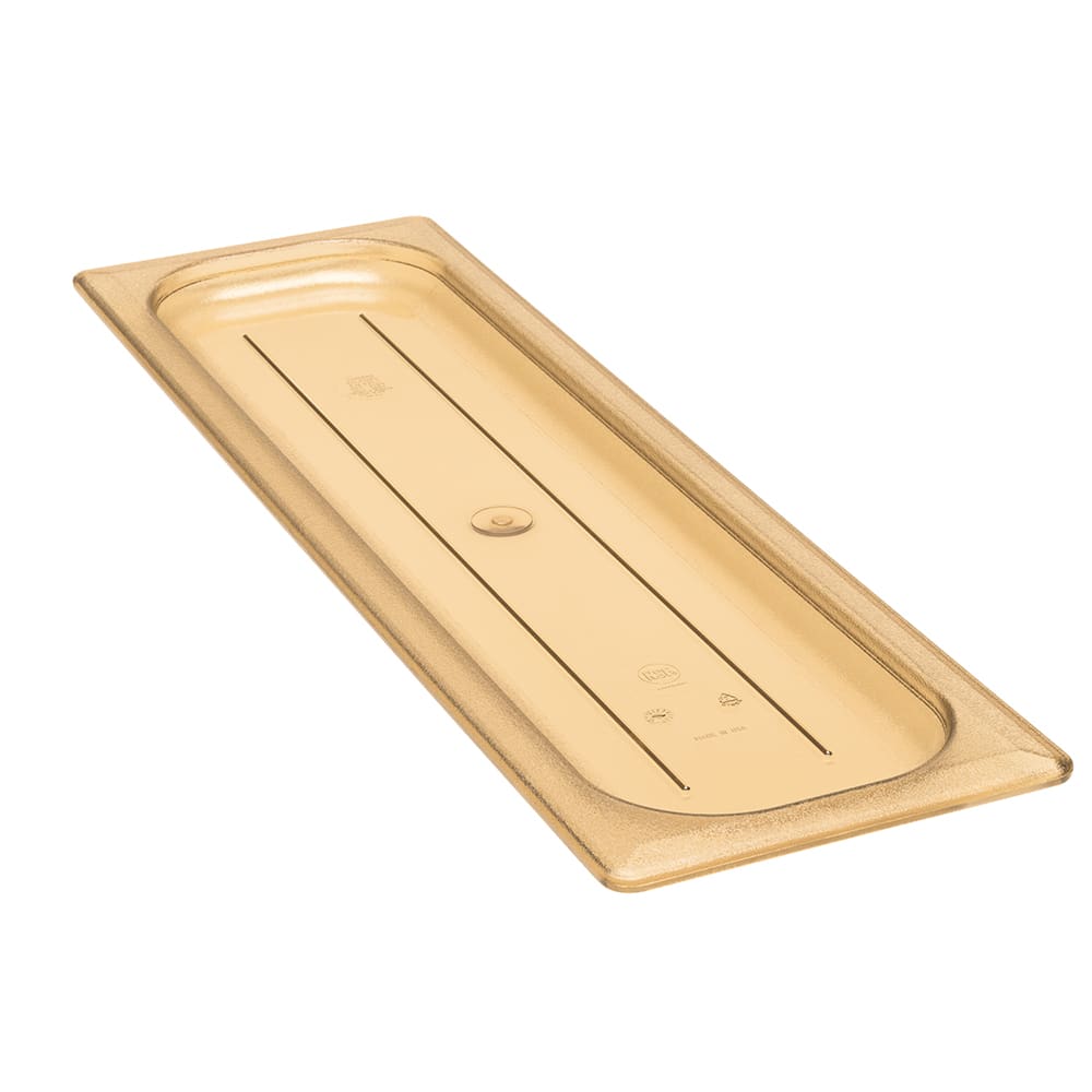 Cambro 20LPHPC150 H-Pan Food Pan Cover - Half Size Long, Flat, Non-Stick, Amber