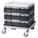 Cambro 20S318110 Camrack® Glass Rack w/ (20) Compartment - (1) Gray Extender, Black thumbnail 2