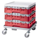 Cambro 20S318163 Camrack® Glass Rack w/ (20) Compartment - (1) Gray Extender, Red thumbnail 2