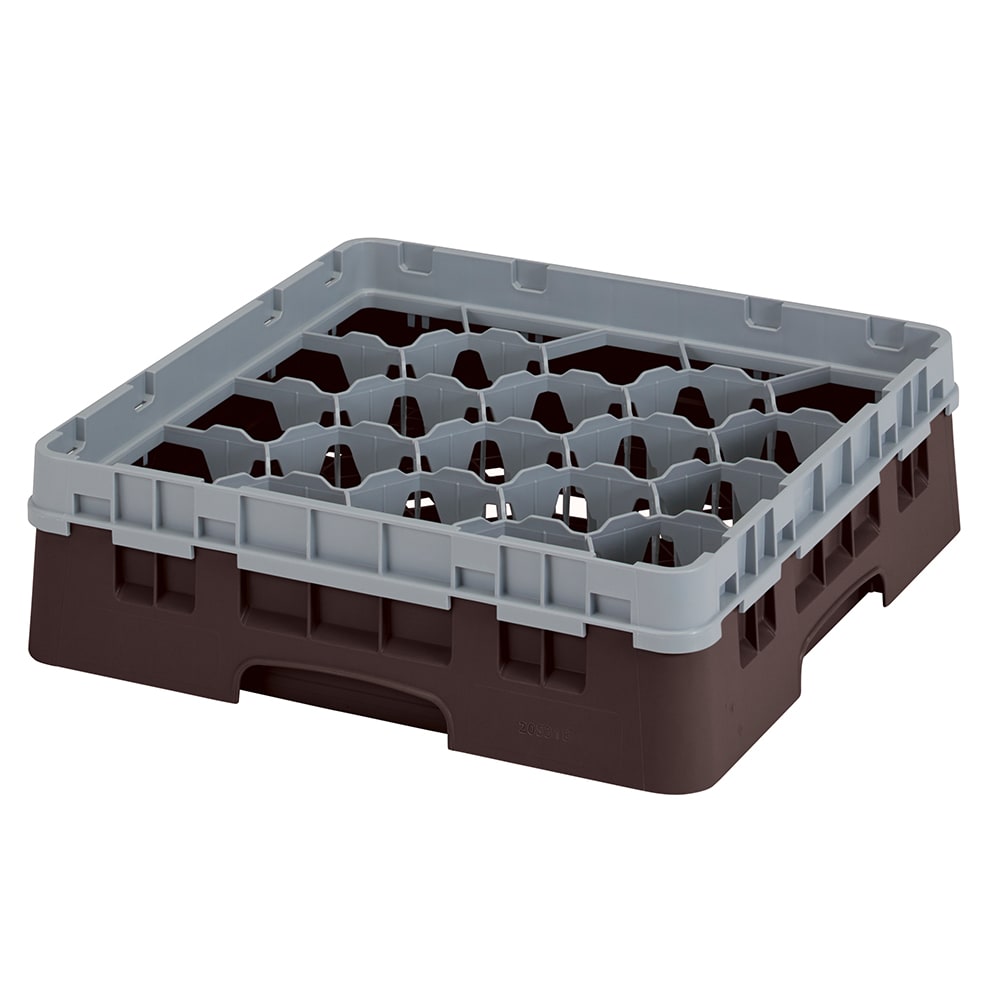 Cambro 20S318167 Camrack® Glass Rack w/ (20) Compartment - (1) Gray Extender, Brown