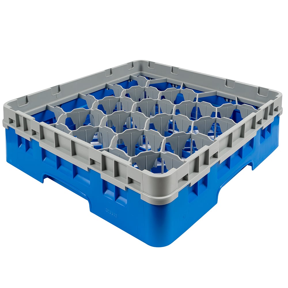 Cambro 20S318168 Camrack® Glass Rack w/ (20) Compartment - (1) Gray Extender, Blue