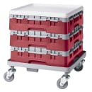 Cambro 20S318416 Camrack® Glass Rack w/ (20) Compartment - (1) Gray Extender, Cranberry thumbnail 2