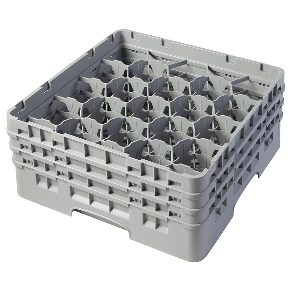 Cambro 20S638151 Camrack® Glass Rack w/ (20) Compartments - (3) Gray Extenders, Soft Gray