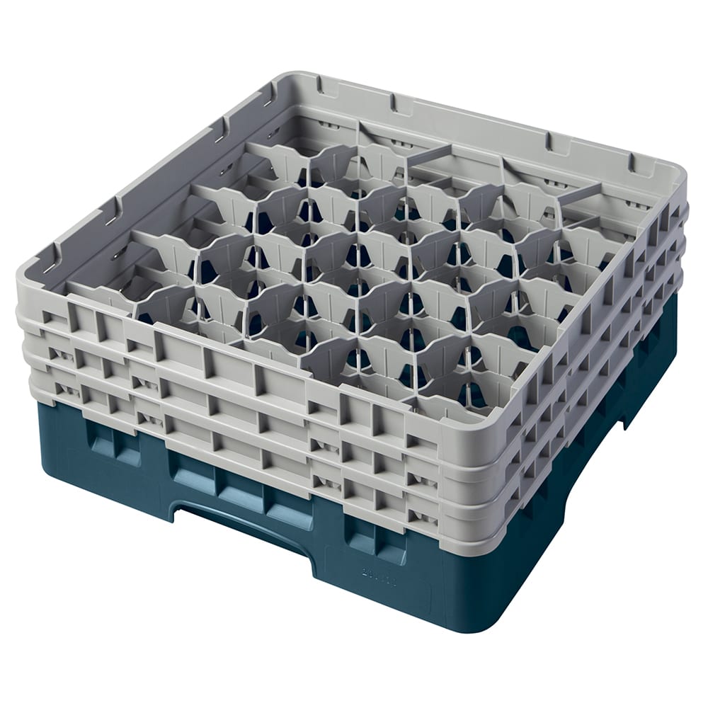 Cambro 20S638414 Camrack® Glass Rack w/ (20) Compartments - (3) Gray Extenders, Teal