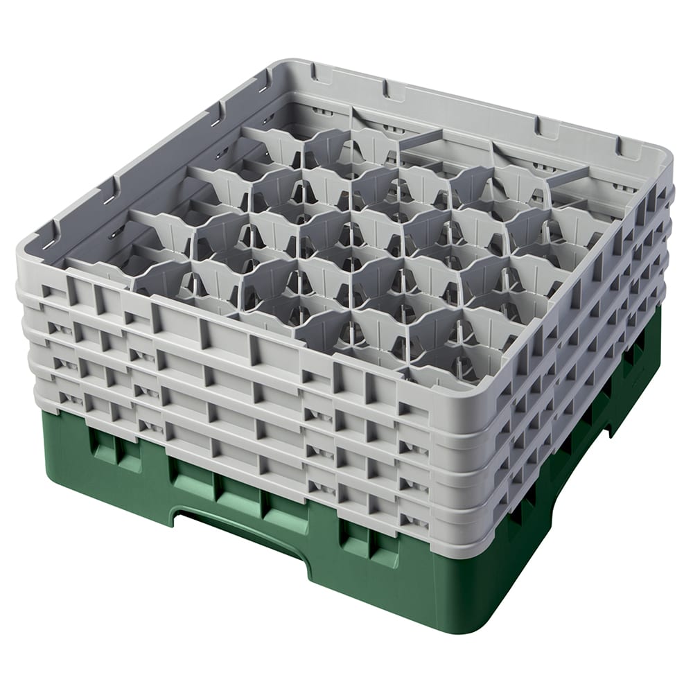 Cambro 20S800119 Camrack® Glass Rack w/ (20) Compartments - (4) Gray Extenders, Sherwood Green